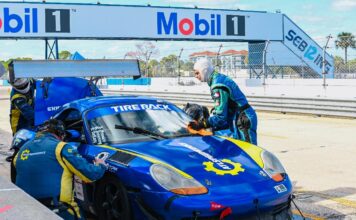 ChampCar Under the Stars at Sebring car on pit road in Sebring