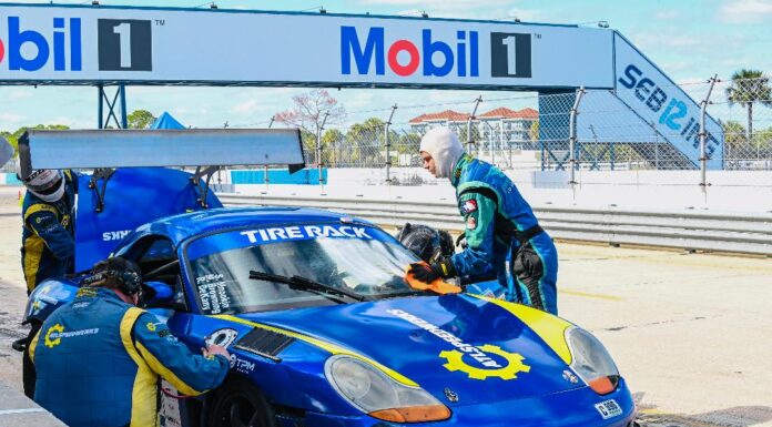 ChampCar Under the Stars at Sebring car on pit road in Sebring