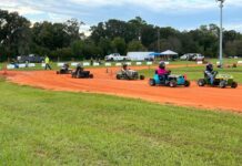 NASGRASS Ready to Sling Sod at Home Opener racing lawn mowers