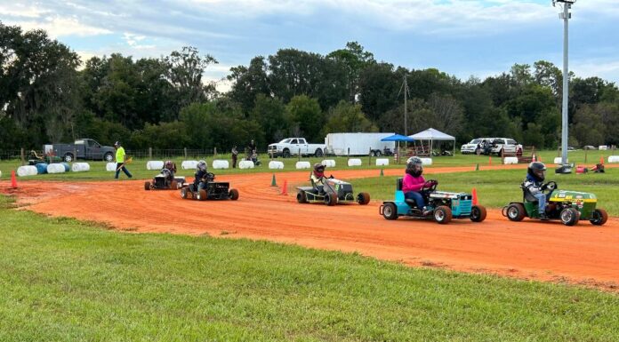 NASGRASS Ready to Sling Sod at Home Opener racing lawn mowers