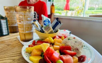 Dolly’s – a Hidden Gem in Bonita Springs a plate of sliced fruit